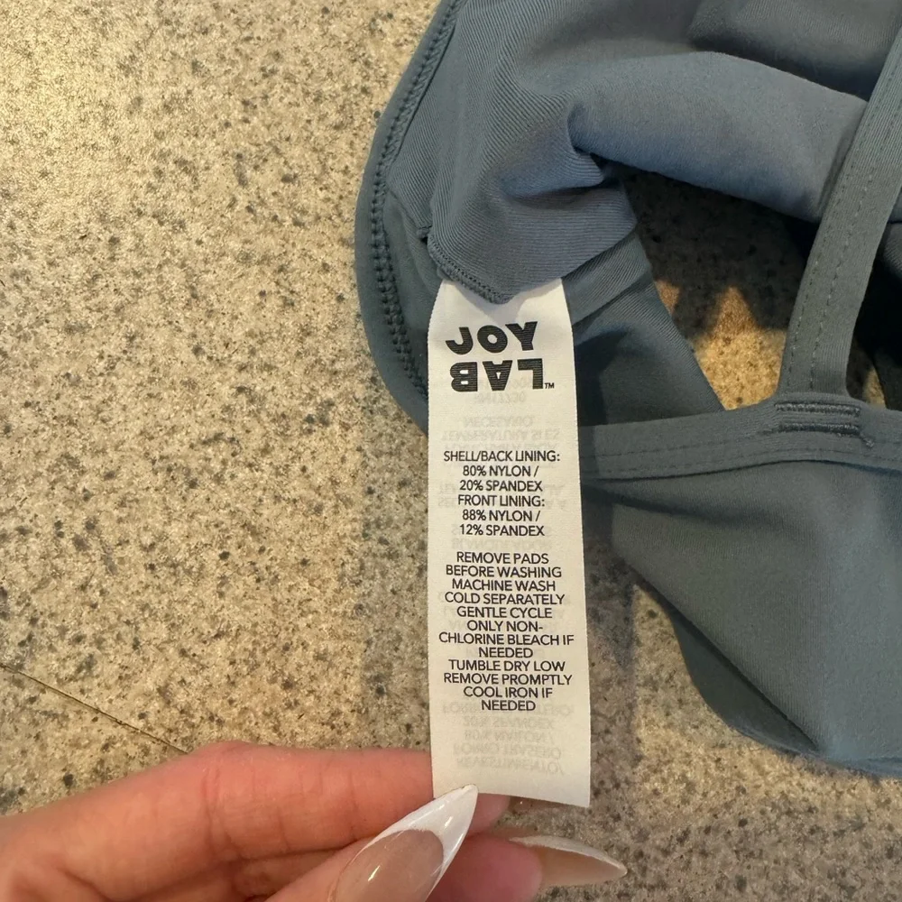 Gray Ruffle Sports Bra - JoyLab - Picture 3 of 4